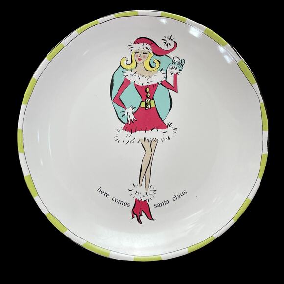 Rosanna Santa Baby Salad Plates Set of 4 Christmas Dishes Whimsical Kitschy READ - Picture 5 of 14